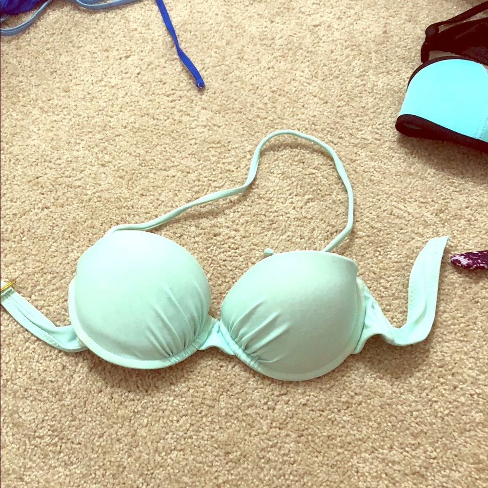 Mint colored bikini top